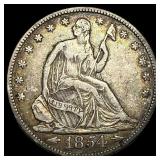 1854 Arrows Seated Liberty Half Dollar NEARLY  UN