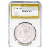 1879-S Morgan Silver Dollar PGA MS65