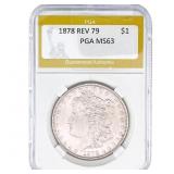 1878 REV 79 Morgan Silver Dollar PGA MS63