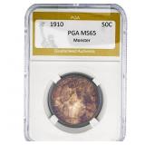 1910 Barber Half Dollar PGA MS65 Monster