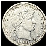 1900-S Silver Barber Quarter CLOSELY  UNCIRCULATE