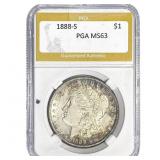 1888-S Morgan Silver Dollar PGA MS63
