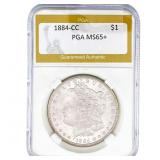 1884-CC Morgan Silver Dollar PGA MS65+
