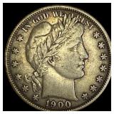 1900 Barber Silver Half Dollar LIGHTLY  CIRCULATE