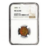 1890 Indian Head Cent NGC MS66 RB