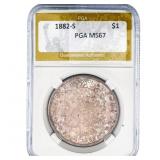 1882-S Morgan Silver Dollar PGA MS67