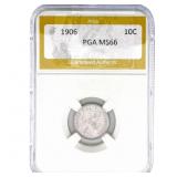 1906 Barber Dime PGA MS66
