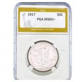 1917 Walking Liberty Half Dollar PGA MS65+