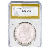 1890-S Morgan Silver Dollar PGA MS62