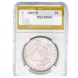 1883-O Morgan Silver Dollar PGA MS65