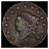 1827 Coronet Head Large Cent LIGHTLY  CIRCULATED