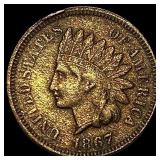 1867 Indian Head Cent NEARLY UNCIRCULATED