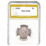 1938 Jefferson Nickel PGA PR68
