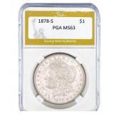 1878-S Morgan Silver Dollar PGA MS63