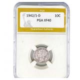 1942/1-D Mercury Silver Dime PGA XF40