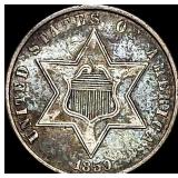1859 Silver Three-Cent Piece CLOSELY UNCIRCULATED