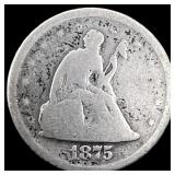 1875-S Seated Liberty Dime LIGHTLY CIRCULATED