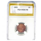 1909 Wheat Cent PGA MS66 RB