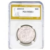 1944-D Walking Liberty Half Dollar PGA MS66+