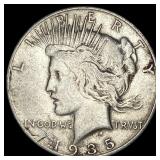 1935-S Silver Peace Dollar NEARLY  UNCIRCULATED