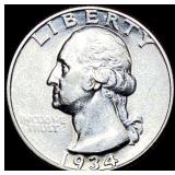 1934 Silver Washington Quarter UNCIRCULATED