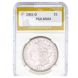 1901-O Morgan Silver Dollar PGA MS64