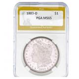1883-O Morgan Silver Dollar PGA MS65