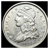 1835 Capped Bust Silver Quarter NEARLY  UNCIRCULA