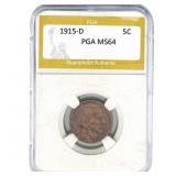 1915-D Buffalo Nickel PGA MS64