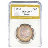 1964 Kennedy Half Dollar PGA MS67 Monster