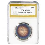 1937-D Oregon Trail Half Dollar PGA MS68 Monster