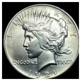 1921 Silver Peace Dollar CLOSELY UNCIRCULATED