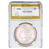 1883 Morgan Silver Dollar PGA MS63