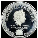 2021 Tokelau 1oz Silver $5 Sagittarius GEM  PROOF