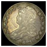 1821 Capped Bust Half Dollar CLOSELY  UNCIRCULATE