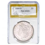 1904-O Morgan Silver Dollar PGA MS65