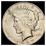 1927-D Silver Peace Dollar CHOICE AU