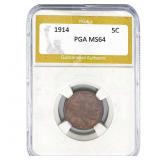 1914 Buffalo Nickel PGA MS64