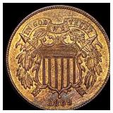 1869 Two-Cent Piece UNCIRCULATED