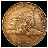 1857 Flying Eagle Cent CLOSELY UNCIRCULATED