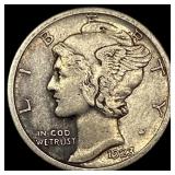 1923-S Silver Mercury Dime NEARLY  UNCIRCULATED