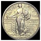1917-S Type 1 Standing Liberty Quarter NEARLY  UN