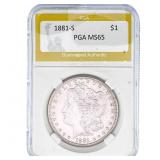 1881-S Morgan Silver Dollar PGA MS65