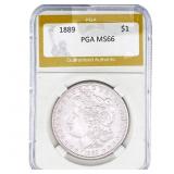 1889 Morgan Silver Dollar PGA MS66