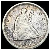 1875-S Silver Twenty Cents NEARLY  UNCIRCULATED