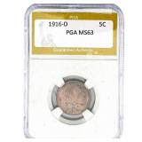 1916-D Buffalo Nickel PGA MS63