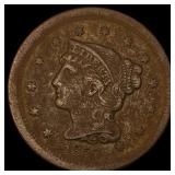 1857 Braided Hair Large Cent NEARLY  UNCIRCULATED