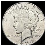 1934-S Silver Peace Dollar CLOSELY  UNCIRCULATED