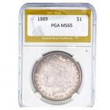 1889 Morgan Silver Dollar PGA MS65