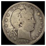 1896-O Barber Silver Quarter NICELY  CIRCULATED